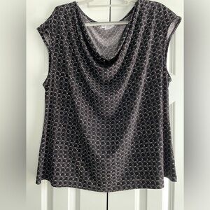Black sleeveless blouse